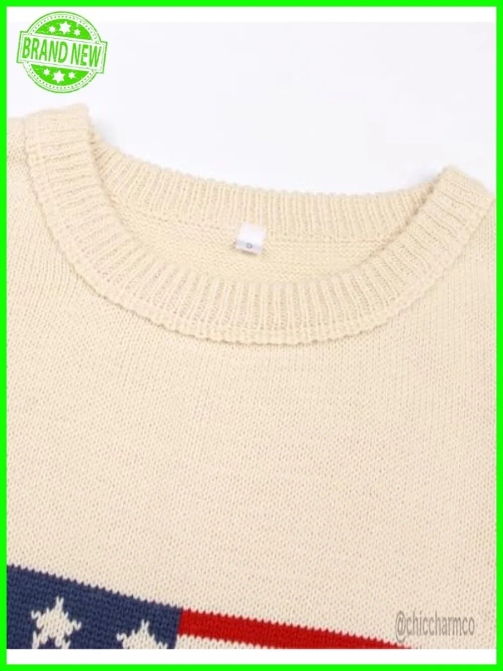 Cap Sleeve Sweater Vest Casual Tank Top Summer Patriotic Knit Pullover